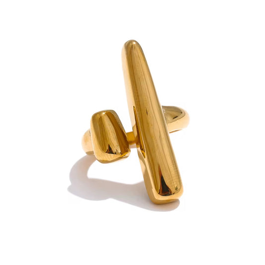 Sculpted Gold Statement Ring