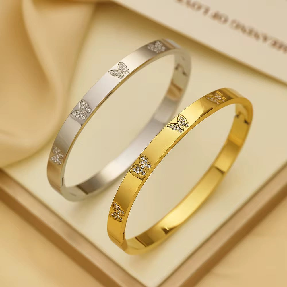 Butterfly Crystal Bangle
