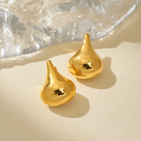 Gold Sculptural Drop Earrings