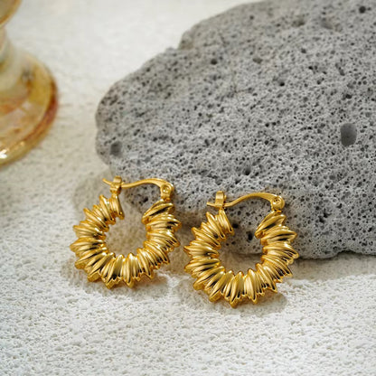 Ripple Hoop Earrings