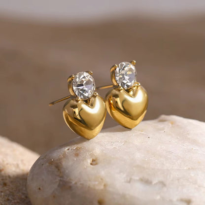 Crystal Heart Luxe Earrings