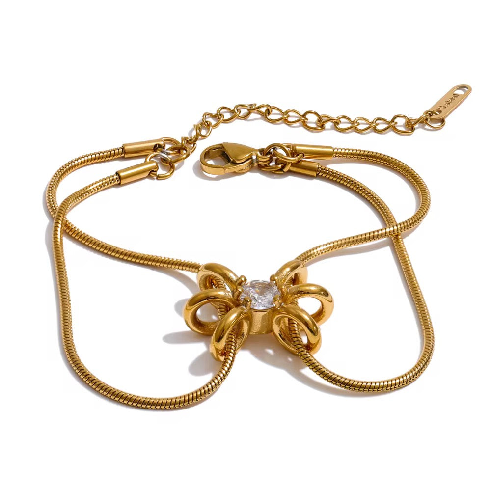 Celeste Crystal Flower Jewelry Set