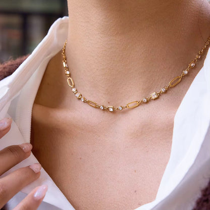 Aurielle Layered Crystal Necklace