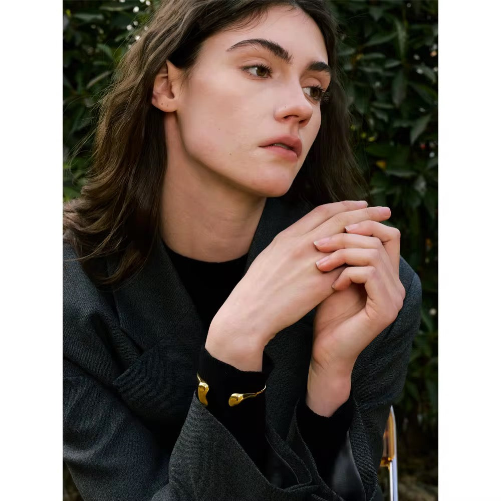 Molten Gold Open Cuff Bracelet