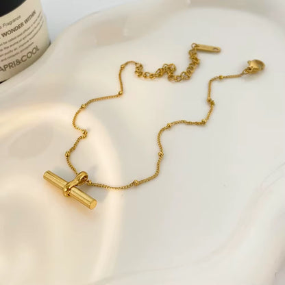 T-Bar Gold Anklet