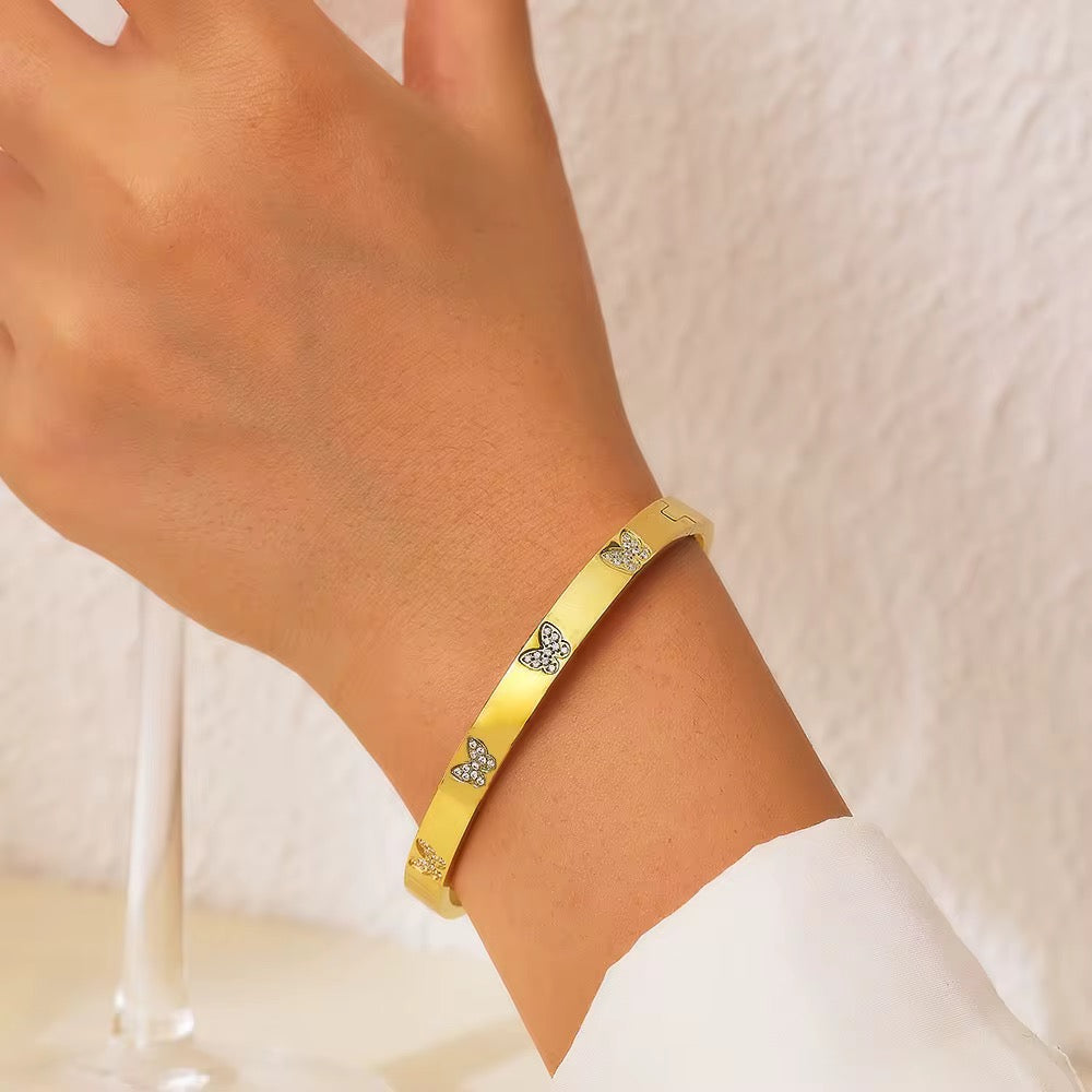 Butterfly Crystal Bangle