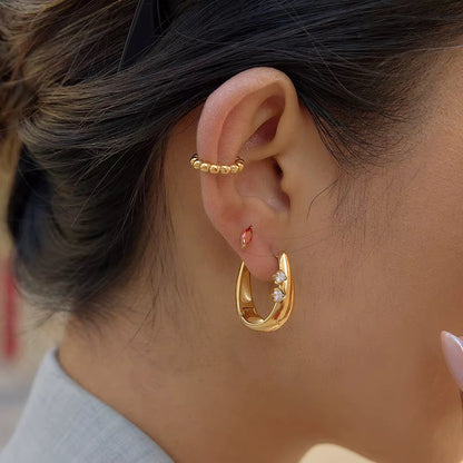 Celeste Crystal Huggie Earrings