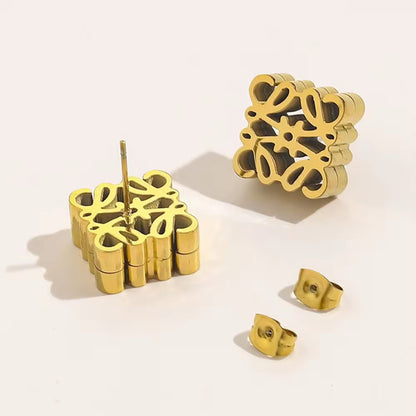 Floral Cut-Out Stud Earrings
