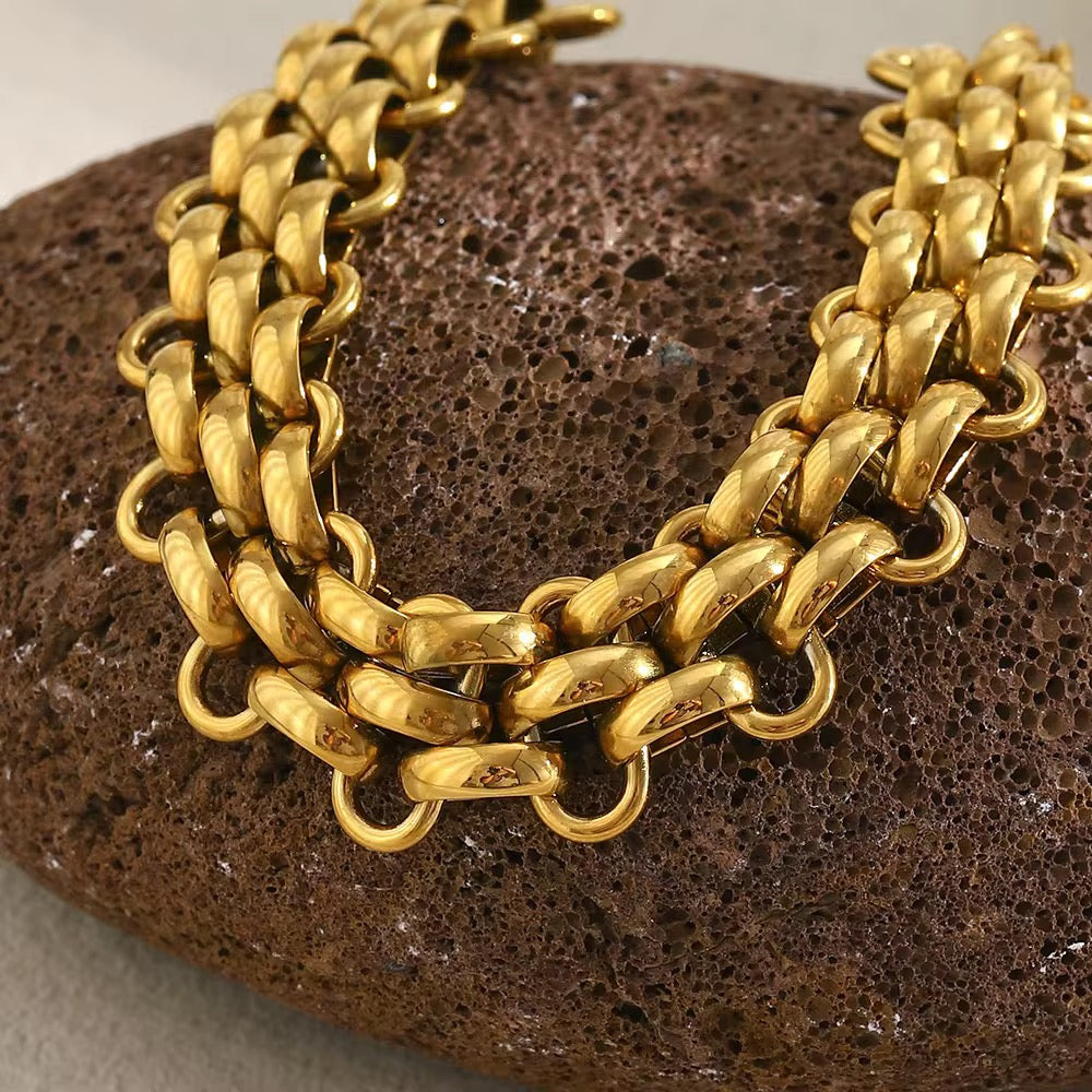 Double Layer Chunky Chain Bracelet