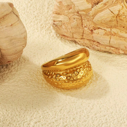 Dual Texture Dome Ring