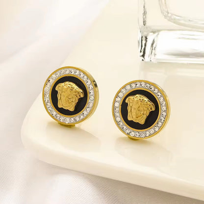 Medusa Coin Stud Earrings