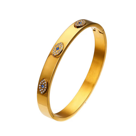 Pave Disc Accent Bangle