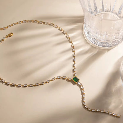 Emerald Luxe Tennis Necklace