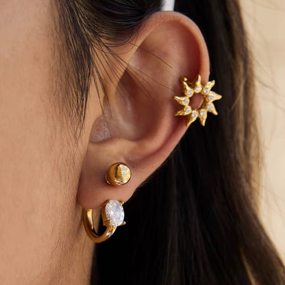 Sunburst Crystal Ear Cuff