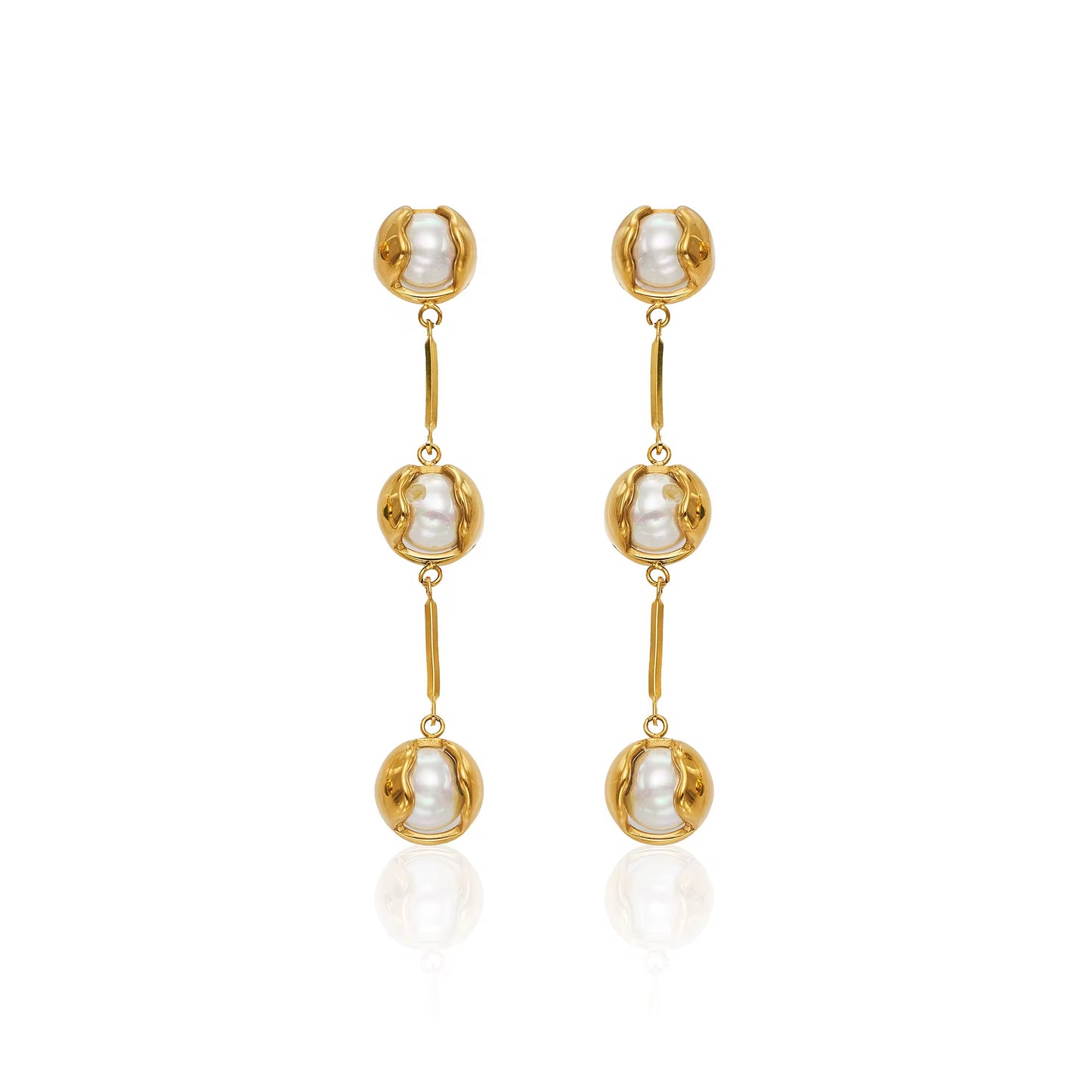 Emerald Drop Sculptural Earrings