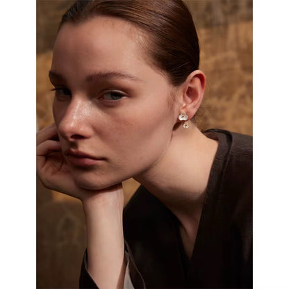 Blossom Pearl Flower Stud Earrings