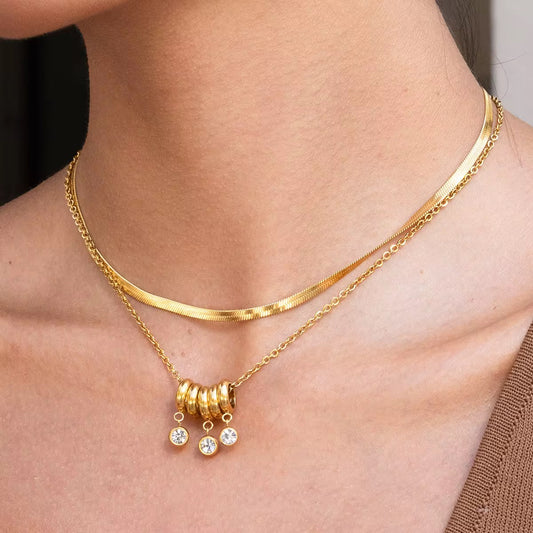 Golden Trio Charm Necklace