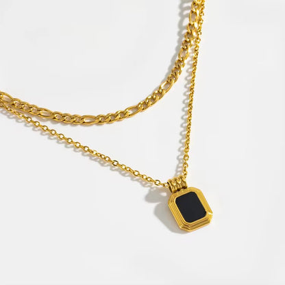 Black Pendant Necklace