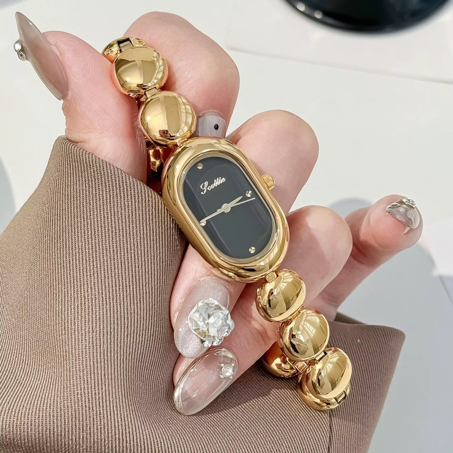 Luna Gold Bubble Watch Bracelet