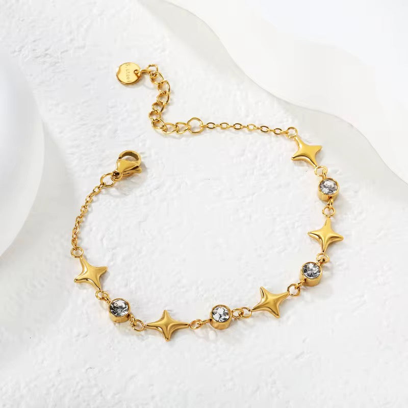 Star Crystal Chain Bracelet