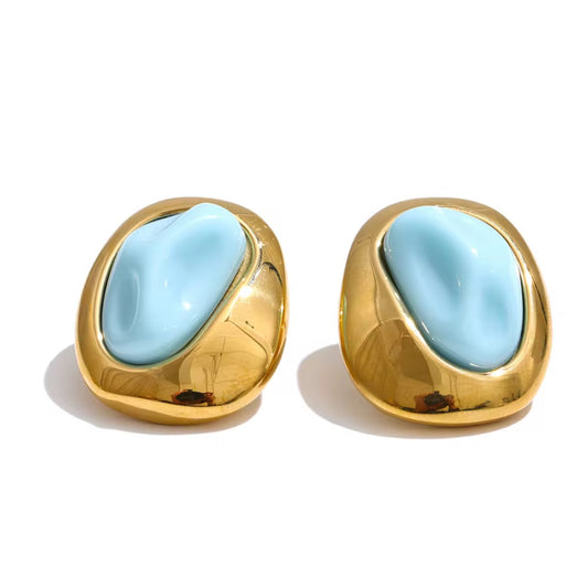 Azure Tide Statement Studs