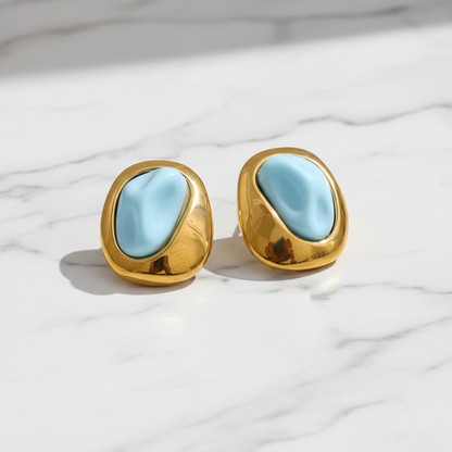 Azure Tide Statement Studs