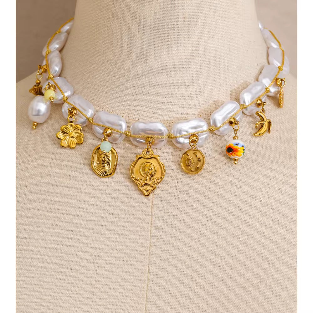 Pearl Charm Necklace