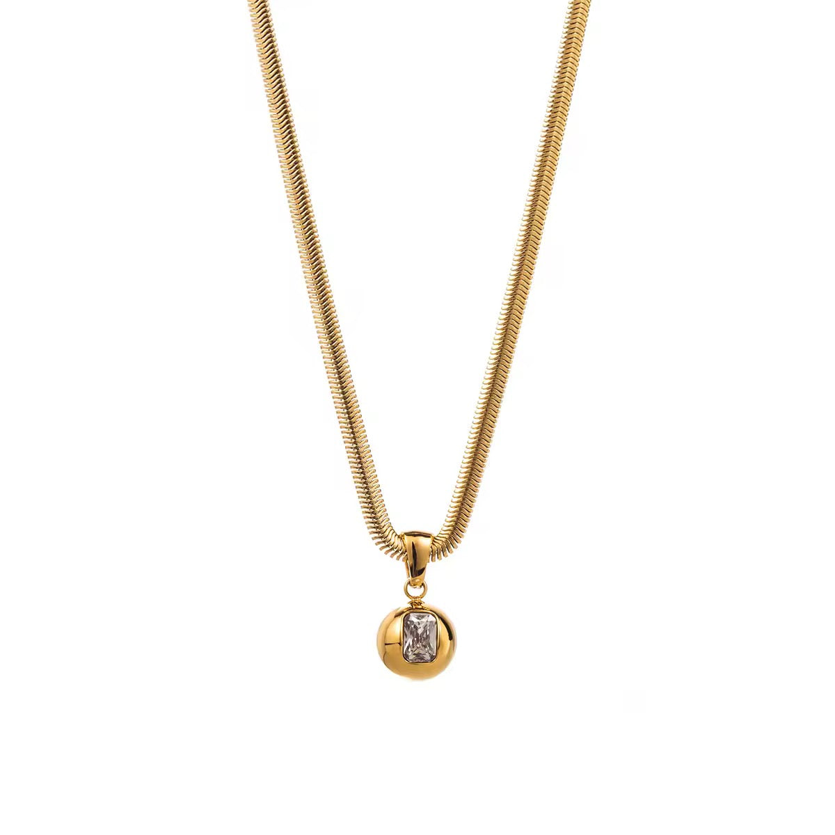 Luxe Crystal Sphere Pendant Necklace