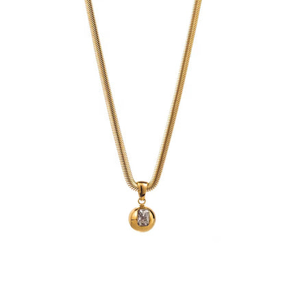 Luxe Crystal Sphere Pendant Necklace