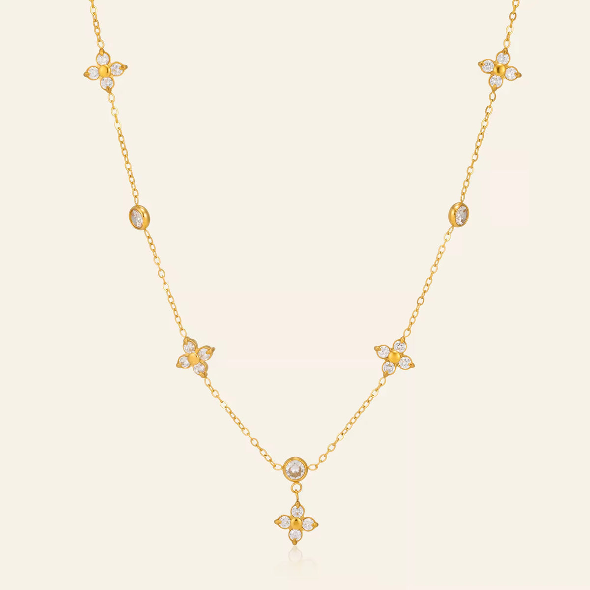 Celeste Crystal Floral Jewelry Set