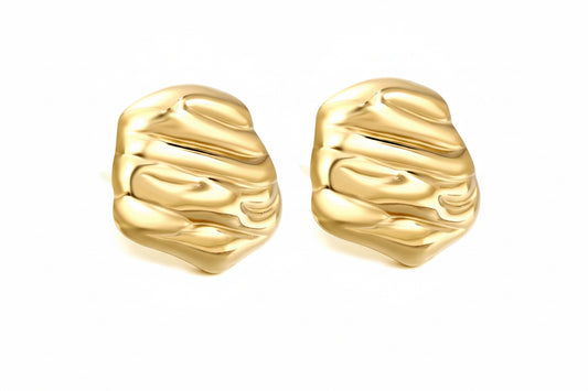 Sculpted Gold Stud Earrings