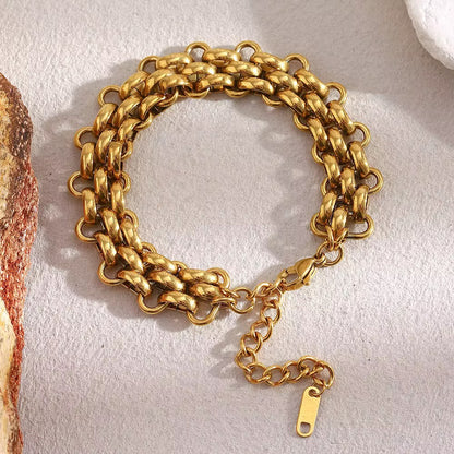 Double Layer Chunky Chain Bracelet