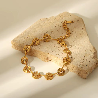 Spiral Disc Link Bracelet