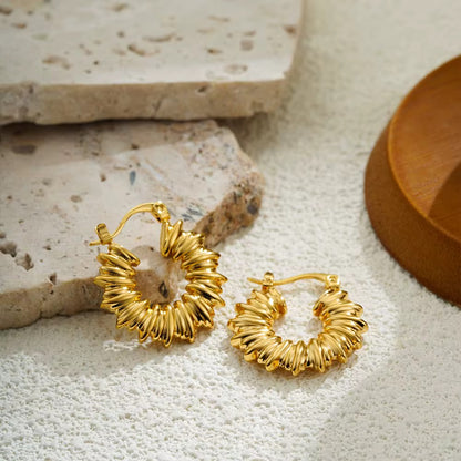 Ripple Hoop Earrings