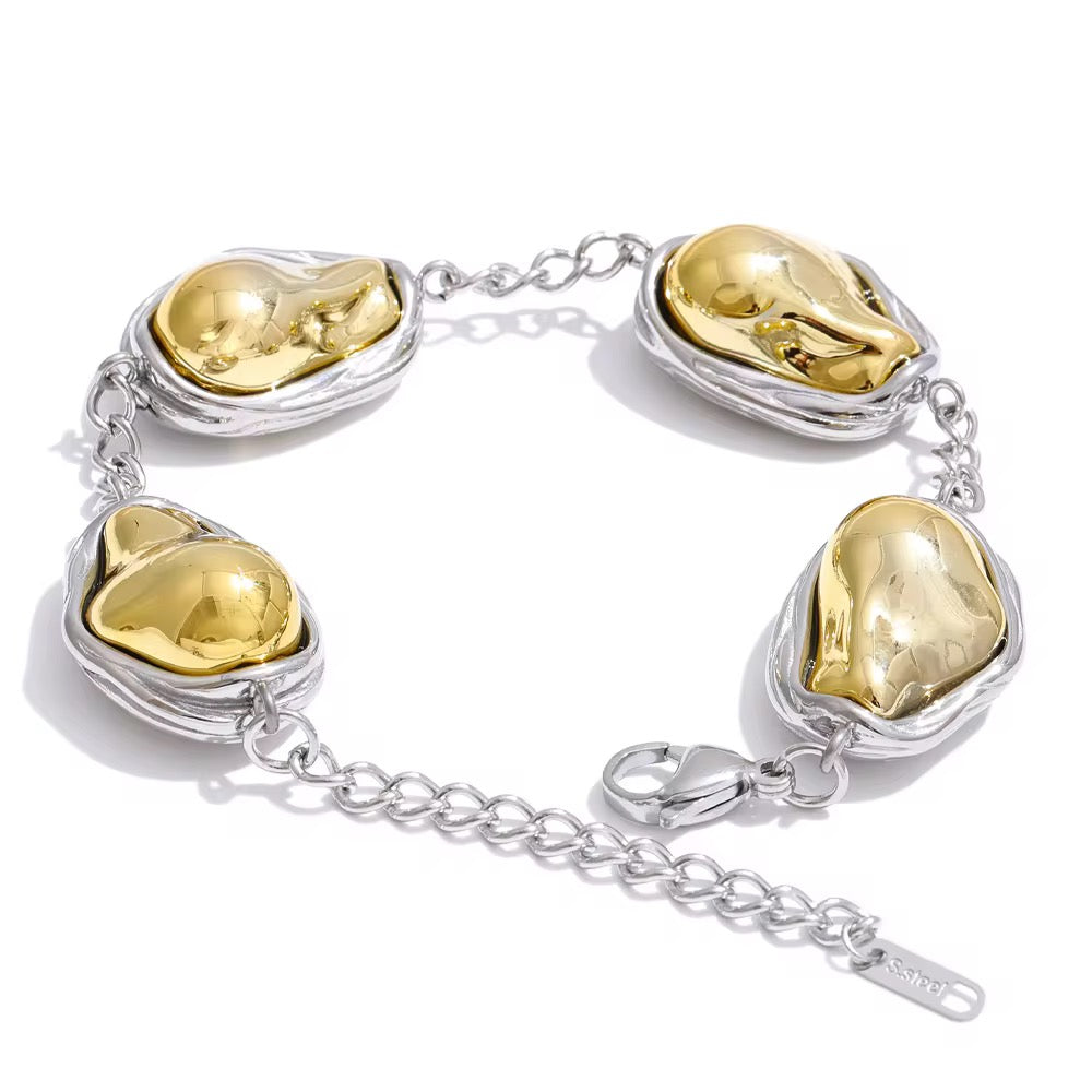 Dual-Tone Organic Jewelry Set