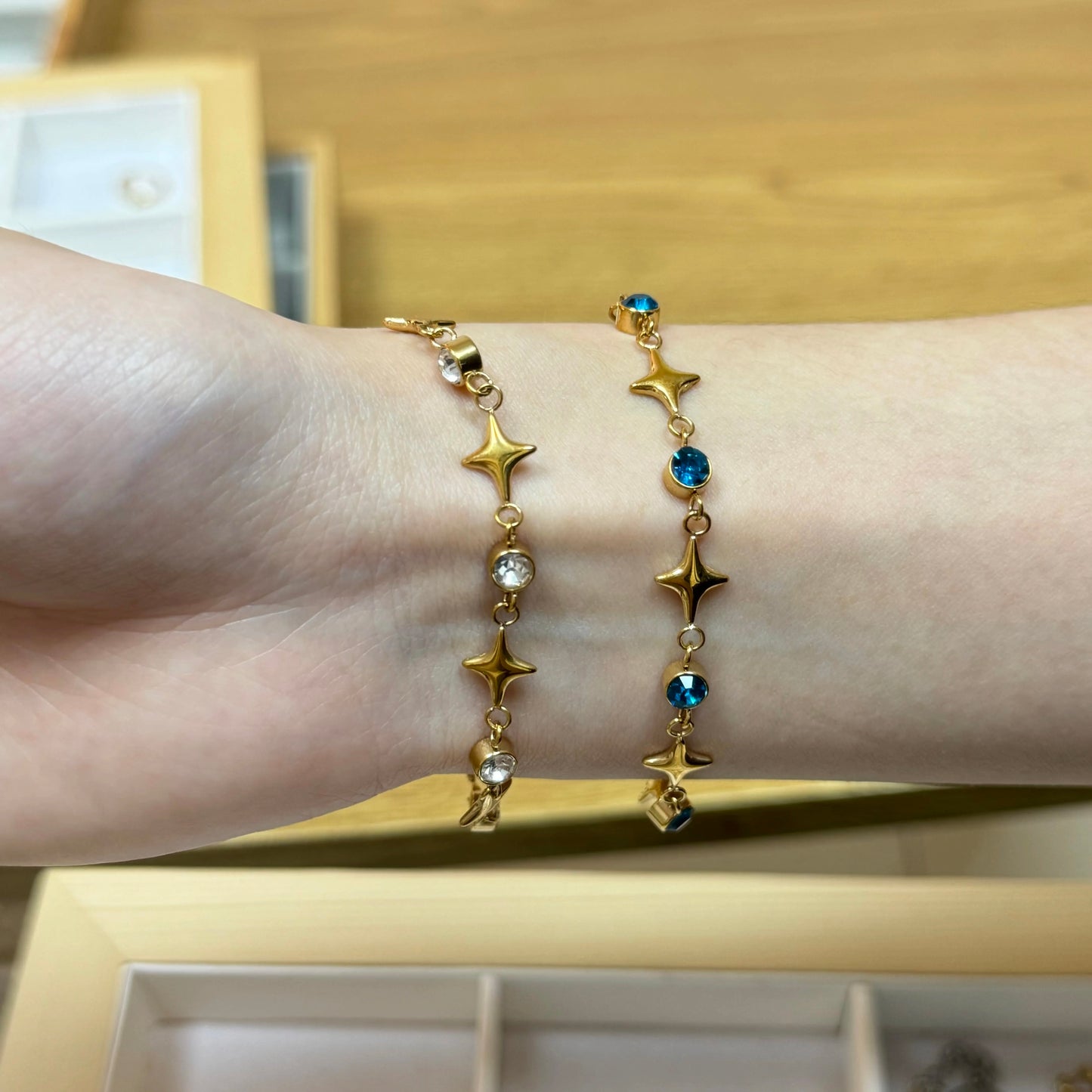 Star Crystal Chain Bracelet