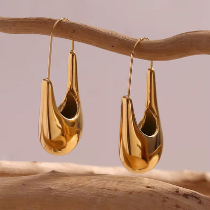 Luxe Golden Teardrop Statement Earrings