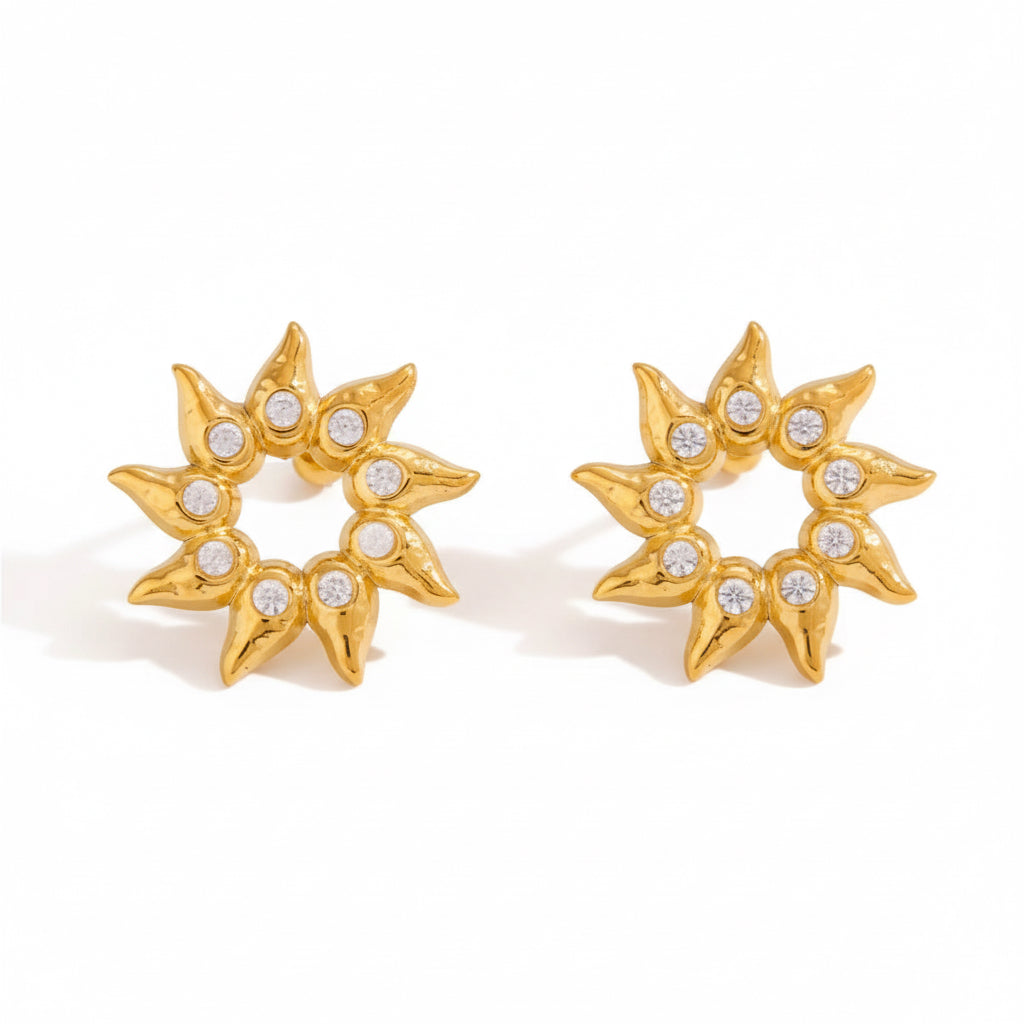 Sunburst Crystal Ear Cuff