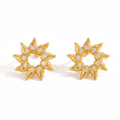 Sunburst Crystal Ear Cuff