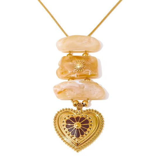Heart Statement Pendant Necklace