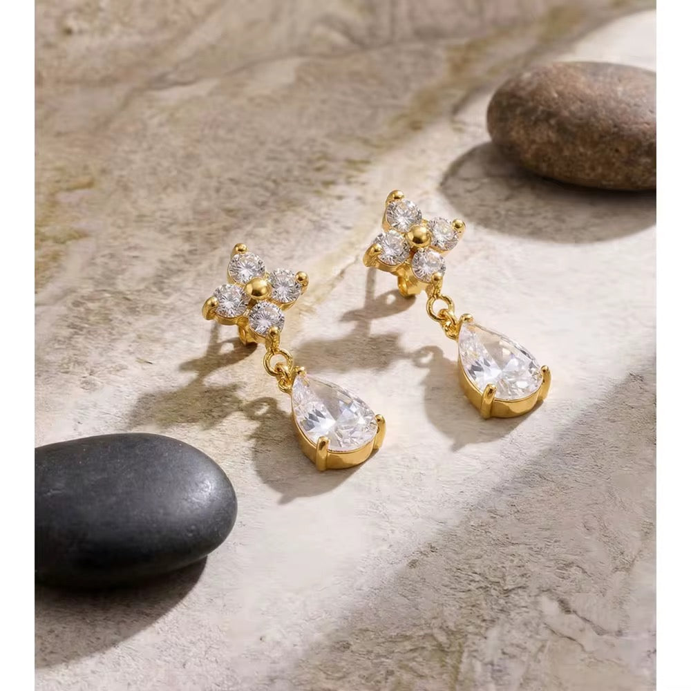 Celeste Crystal Drop Earrings