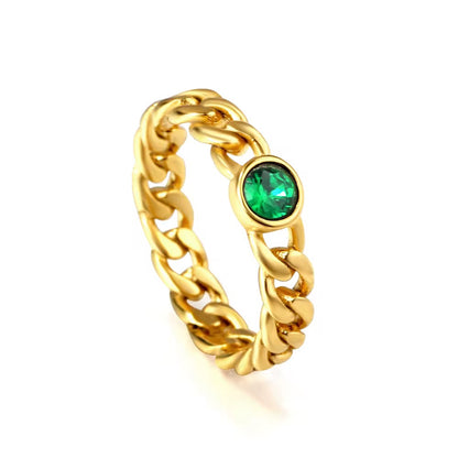 Chain Crystal Statement Ring