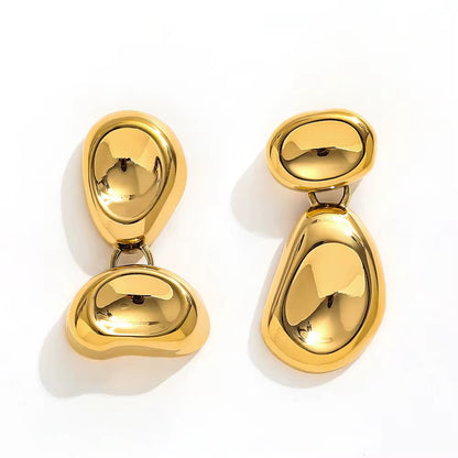 Luxury Waterproof Abstract Gold Statement Earrings