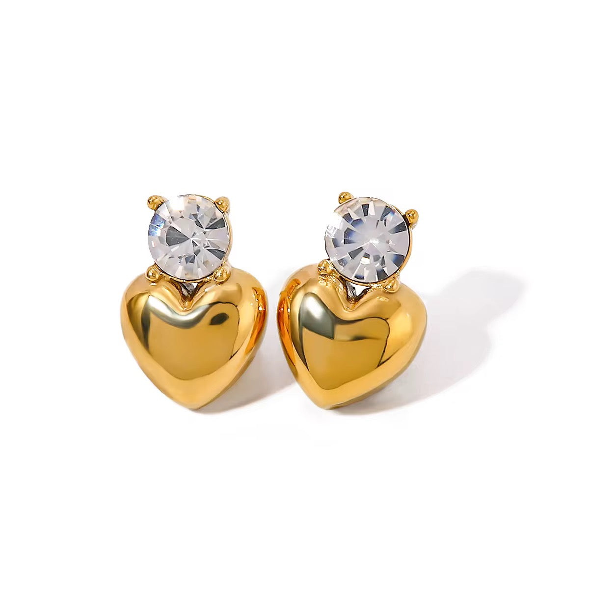 Crystal Heart Luxe Earrings