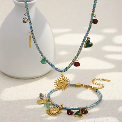 Sun Charm Rope Jewelry Set