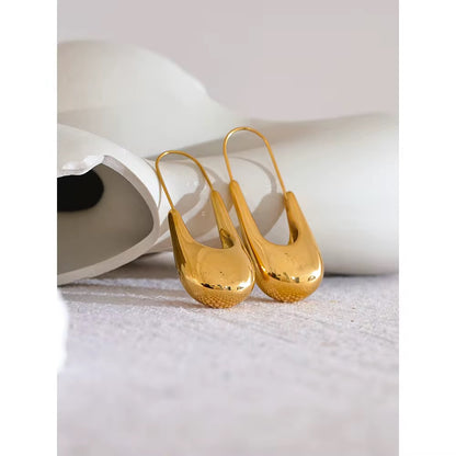 Luxe Golden Teardrop Statement Earrings