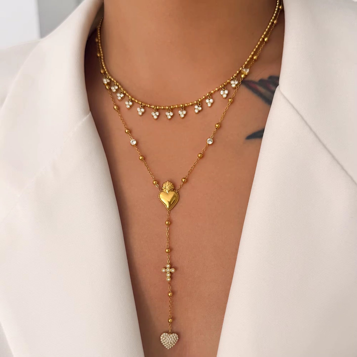 Golden Love Drop Necklace