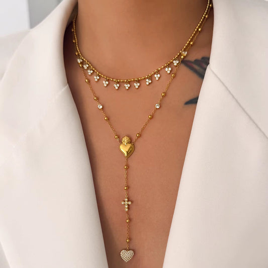Golden Love Drop Necklace