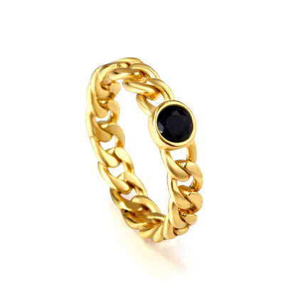Chain Crystal Statement Ring
