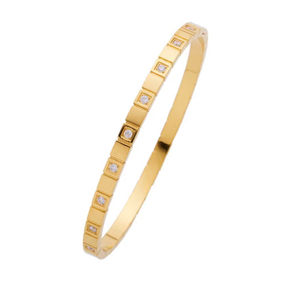 Square Crystal Link Bangle
